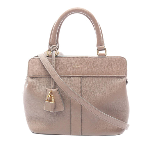 Celine Small Cabas de France Leather Satchel
