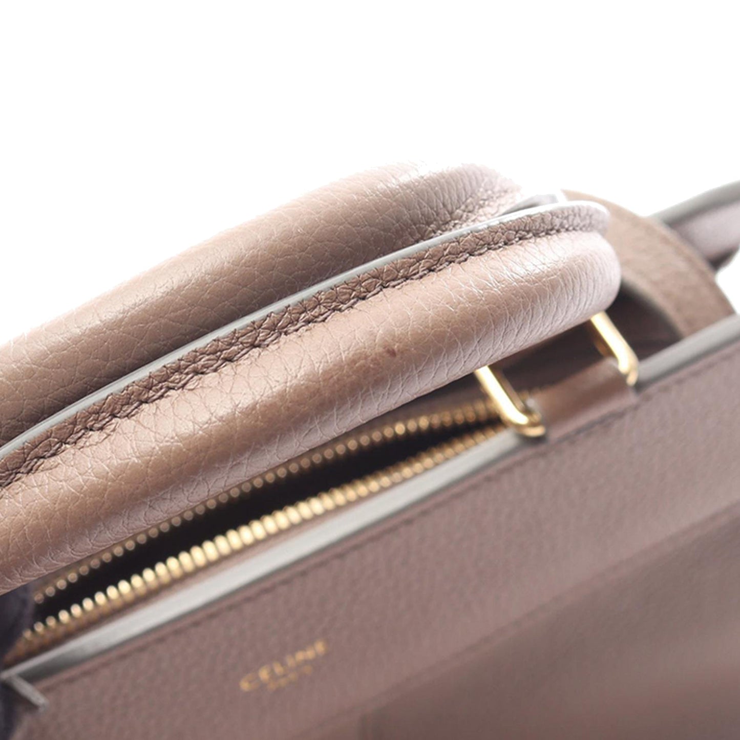 Celine Small Cabas de France Leather Satchel