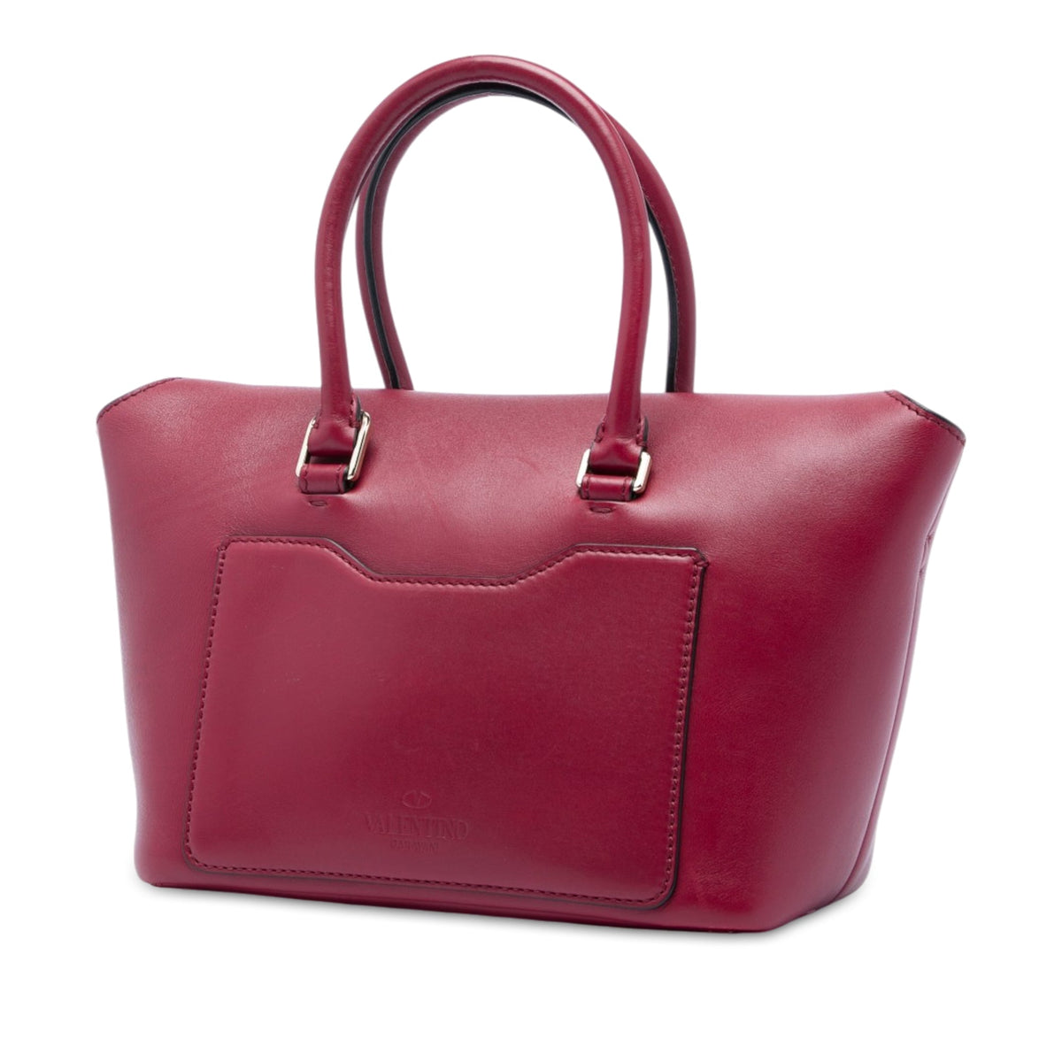 Valentino Leather Rockstud Demilune Satchel