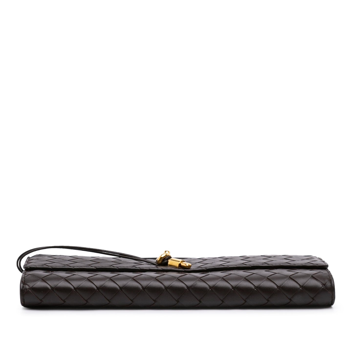 Bottega Veneta Lambskin Intrecciato Andiamo Clutch