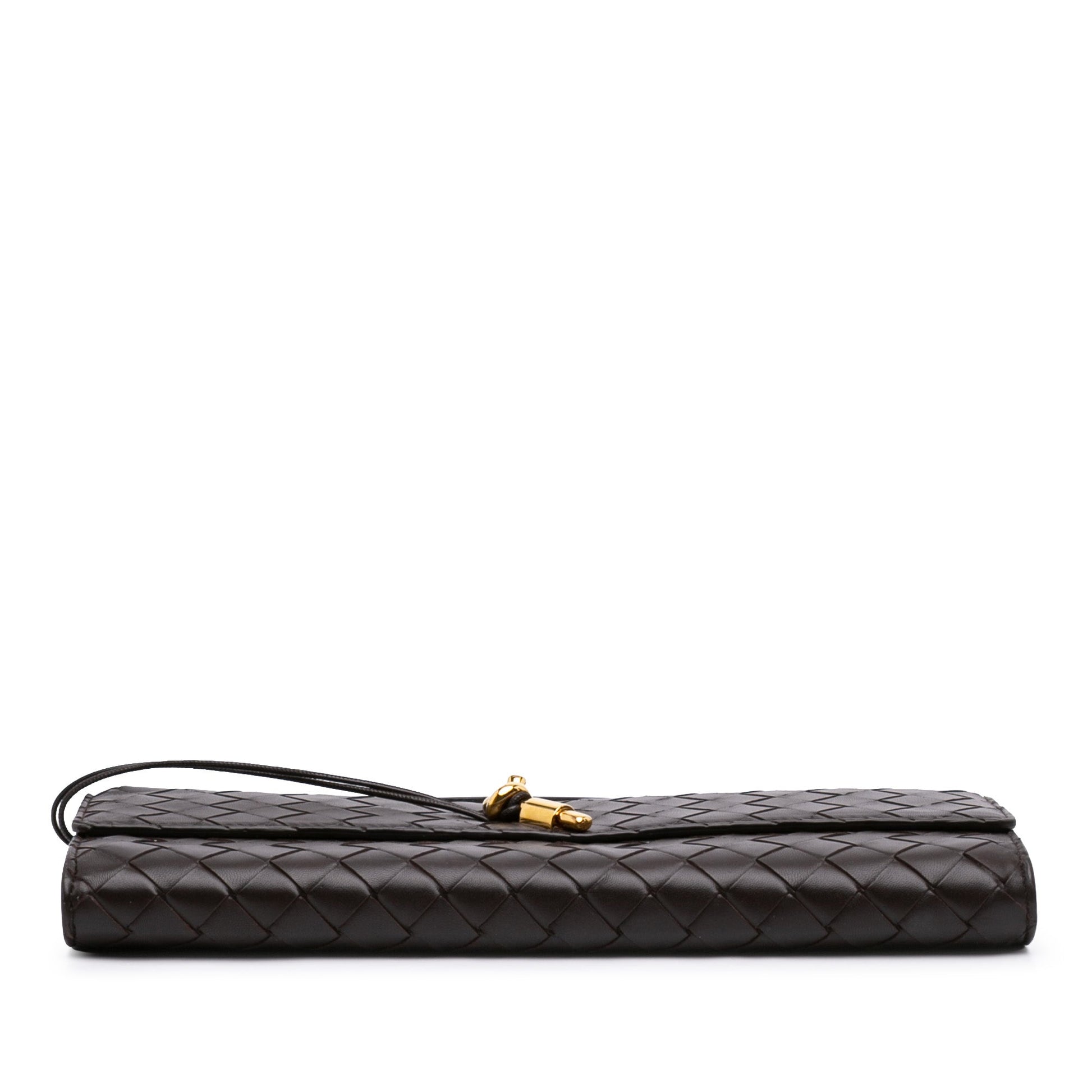 Bottega Veneta Lambskin Intrecciato Andiamo Clutch