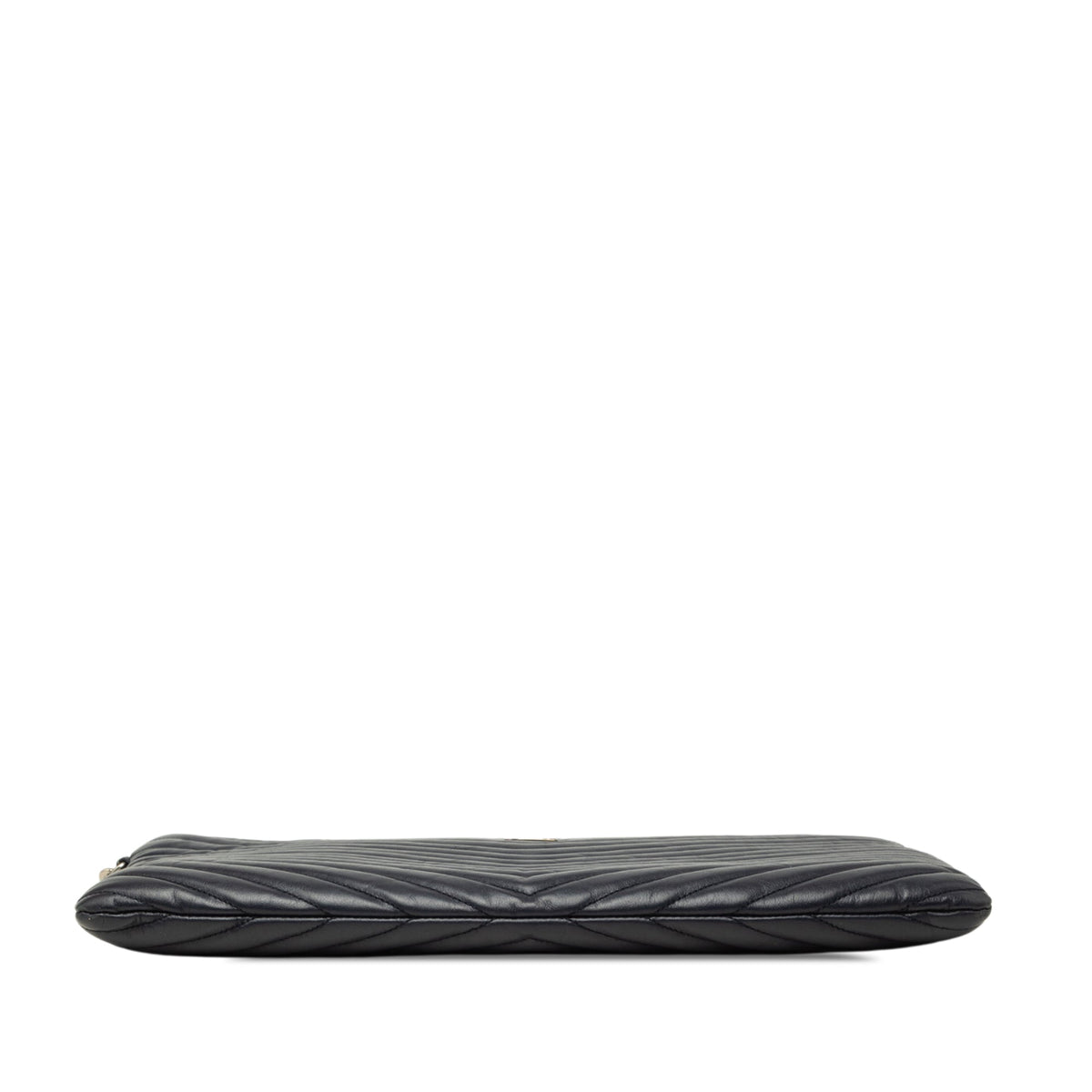 Saint Laurent Leather Chevron Monogram Document Holder