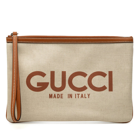 Gucci Canvas Logo Clutch