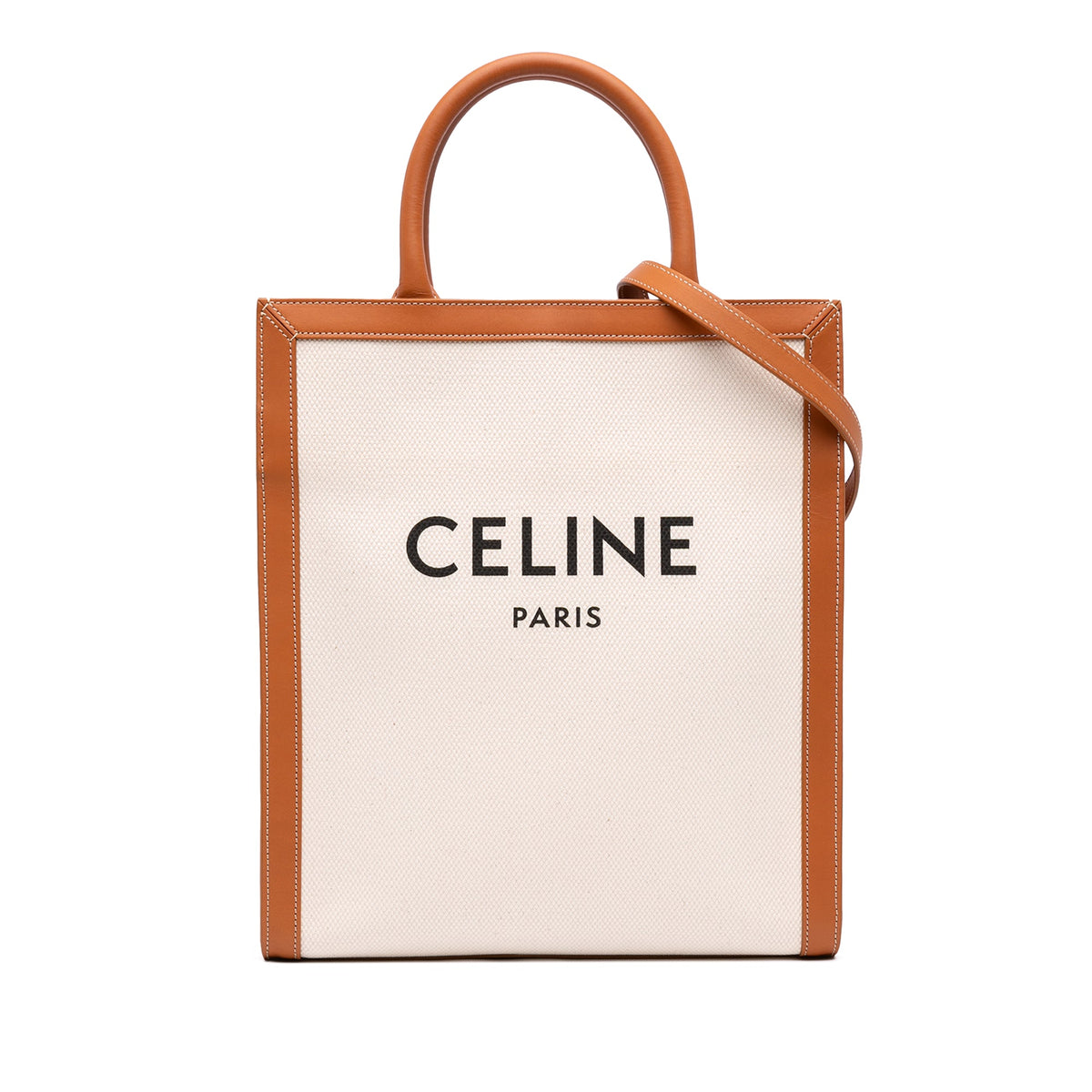 Celine Small Canvas Vertical Cabas Satchel