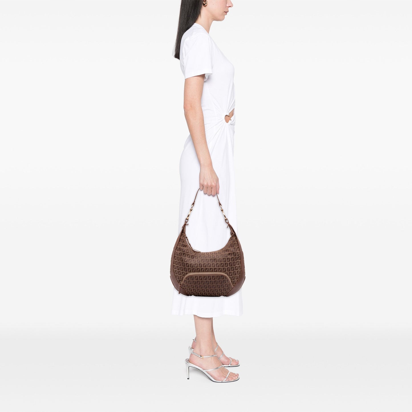 Fendi Zucchino Canvas Chef Pocket Hobo