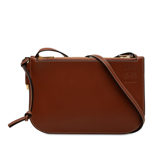 LOEWE Leather Gate Double Zip Pouch