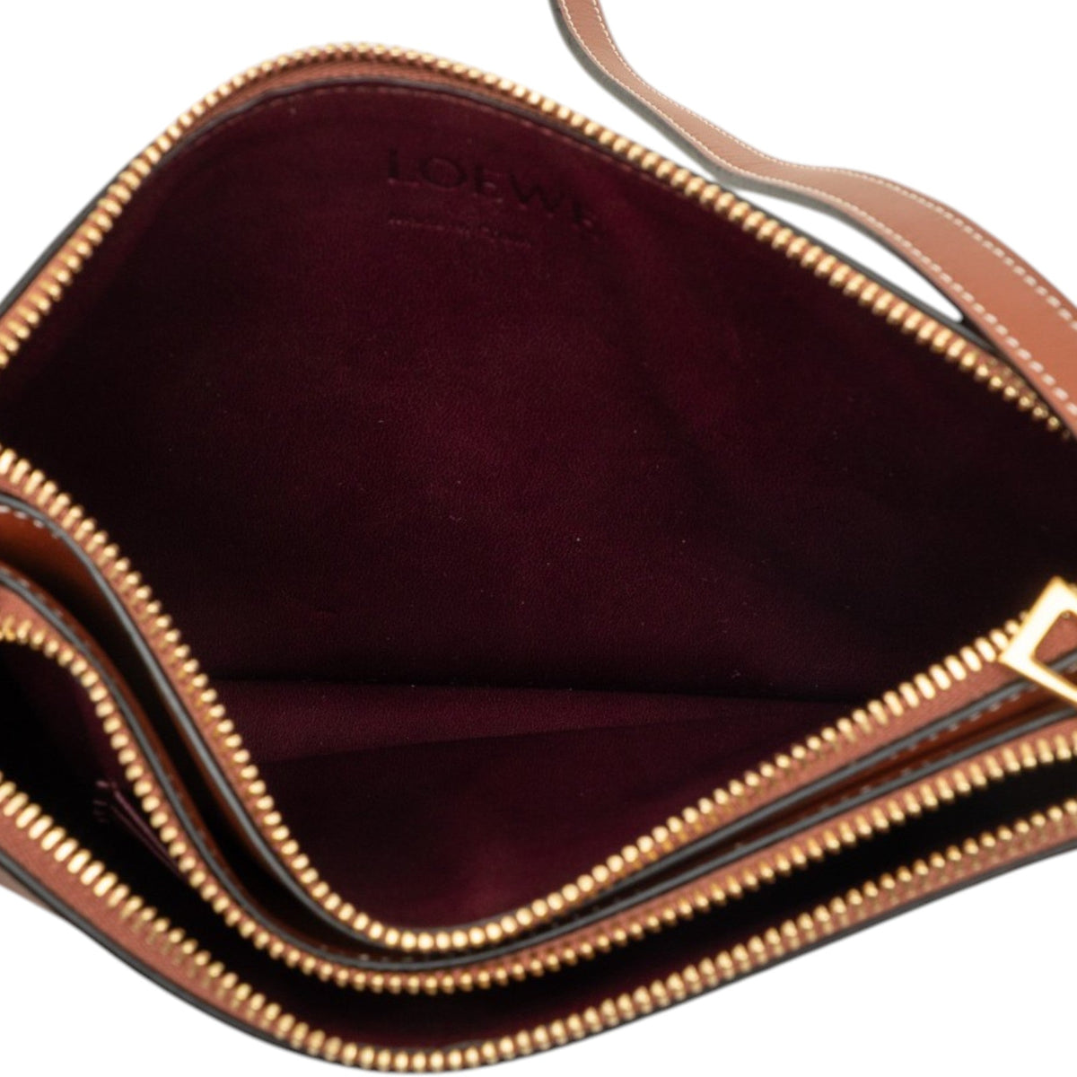 LOEWE Leather Gate Double Zip Pouch
