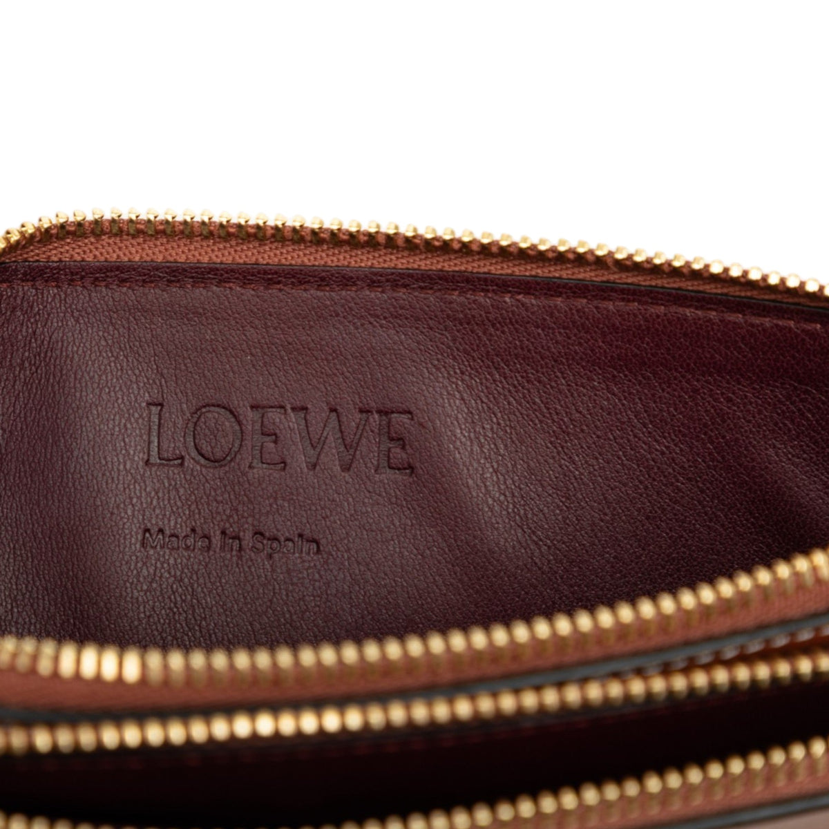 LOEWE Leather Gate Double Zip Pouch