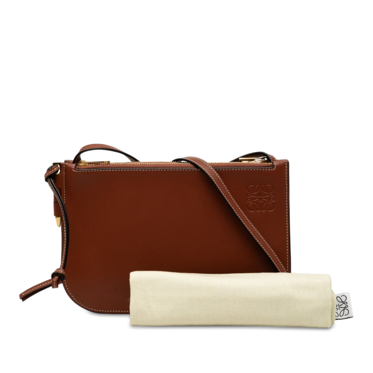 LOEWE Leather Gate Double Zip Pouch