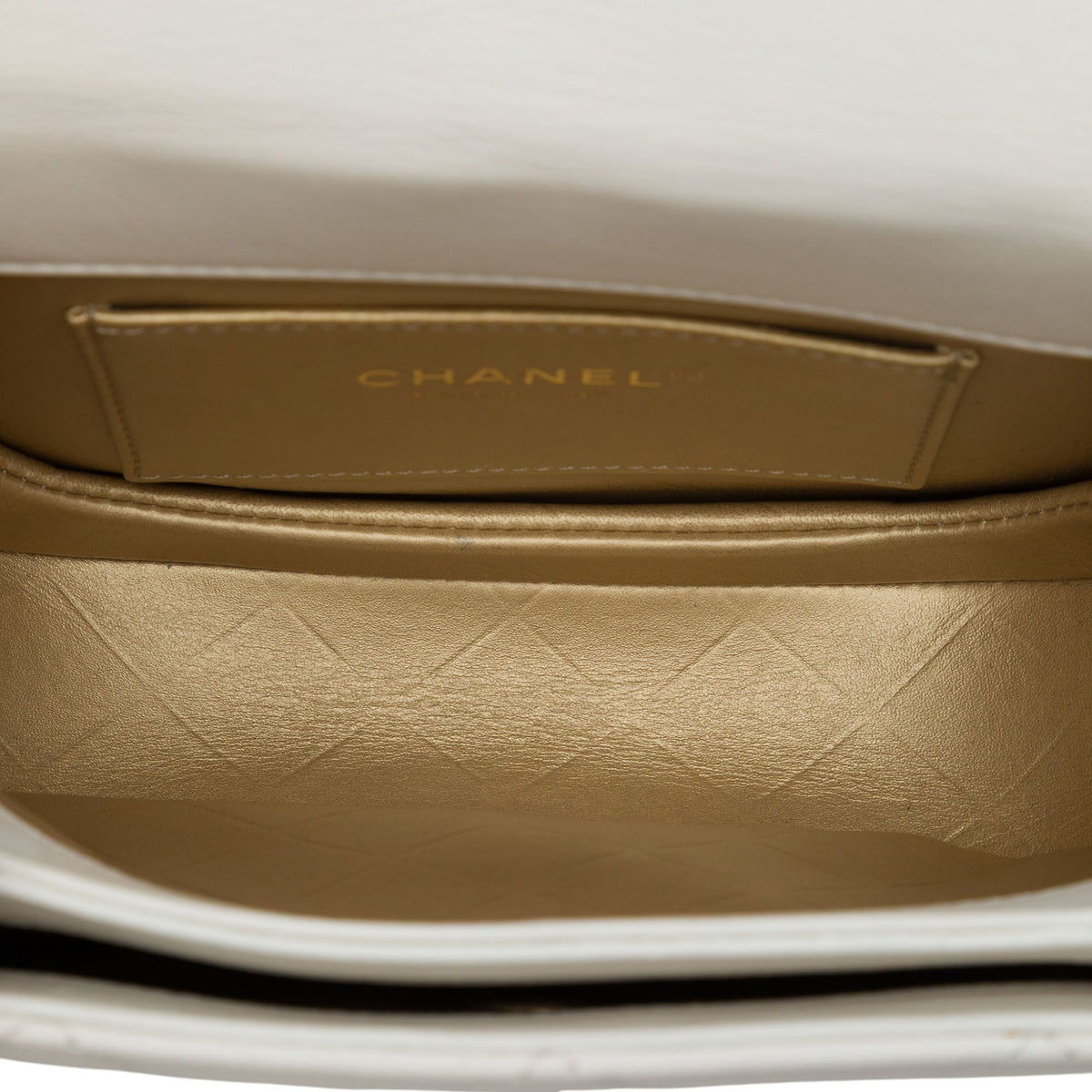 Chanel CC Quilted Calfskin Round Moon Messenger Flap — White