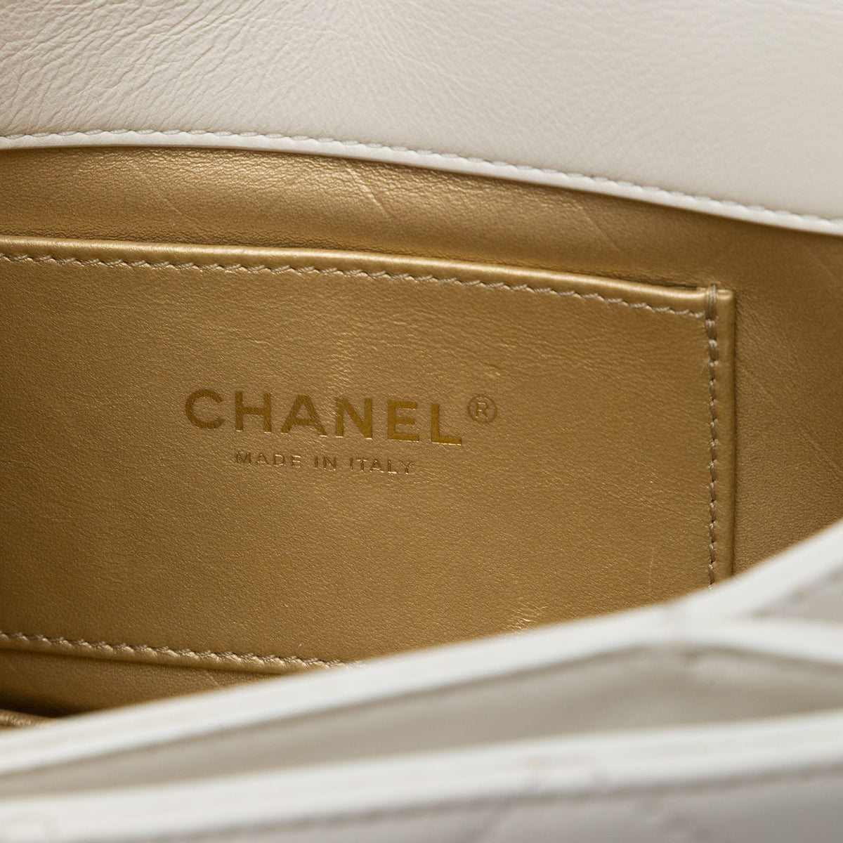 Chanel CC Quilted Calfskin Round Moon Messenger Flap — White
