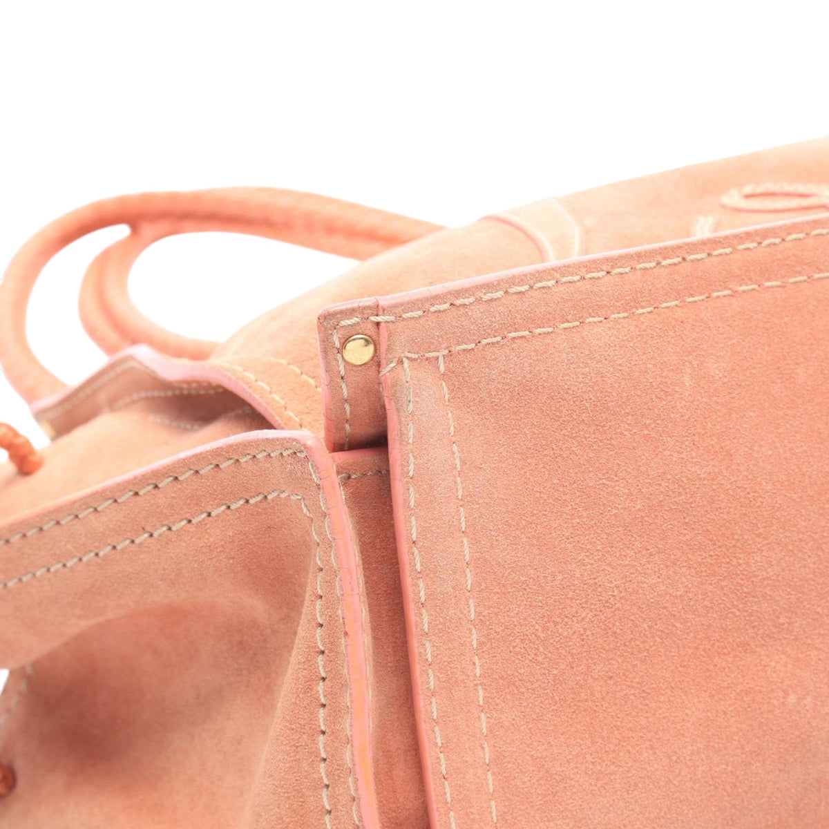LOEWE Suede Crown Logo Shopper Tote — Pink