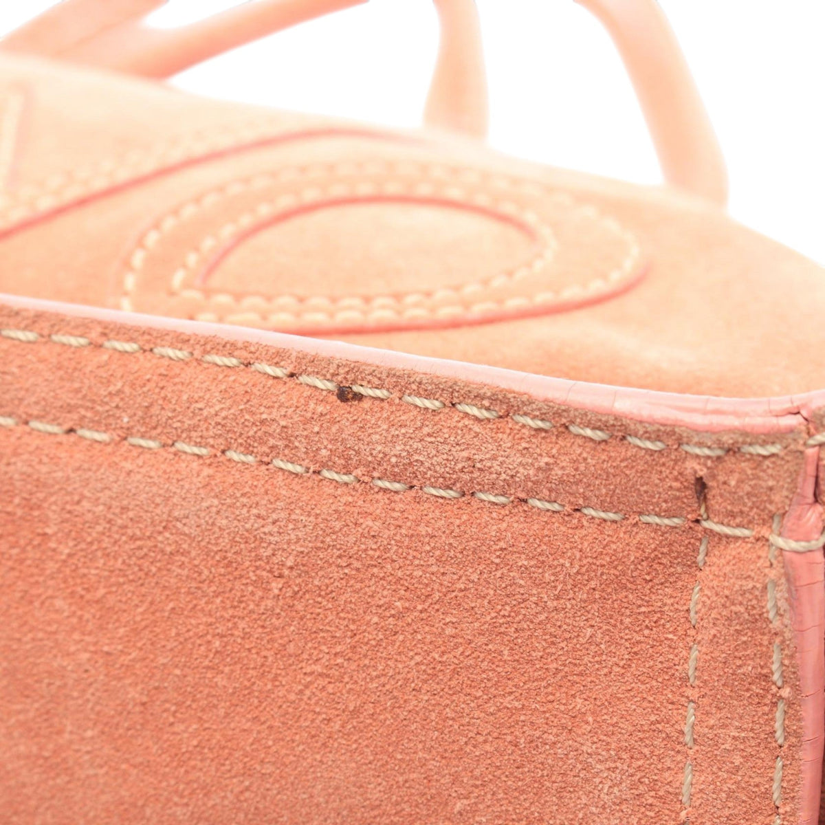 LOEWE Suede Crown Logo Shopper Tote — Pink