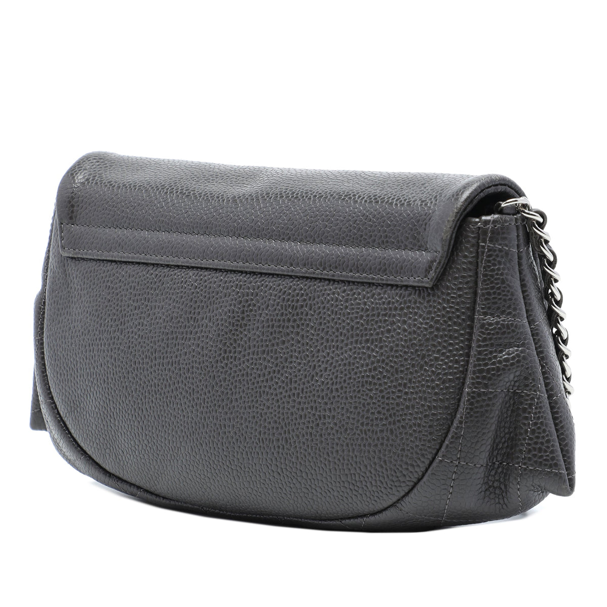 Chanel CC Caviar Half Moon Wallet on Chain