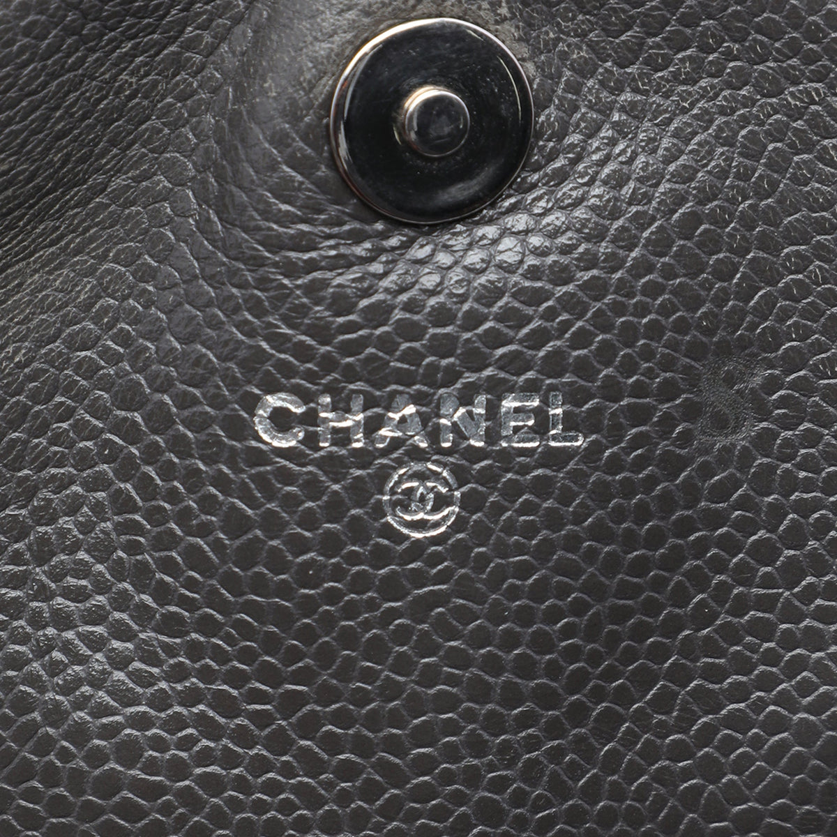 Chanel CC Caviar Half Moon Wallet on Chain
