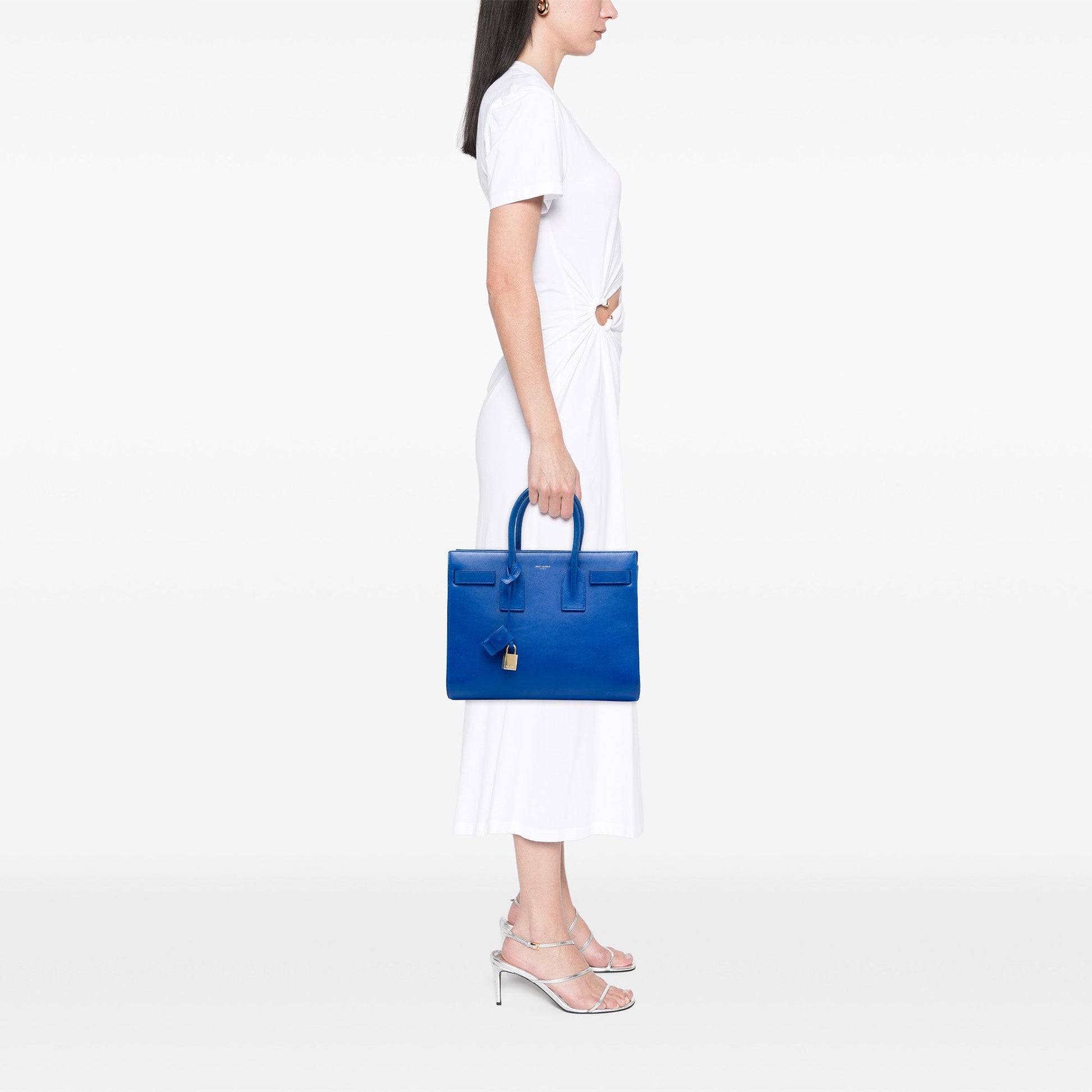 Saint Laurent Small Leather Sac De Jour Satchel