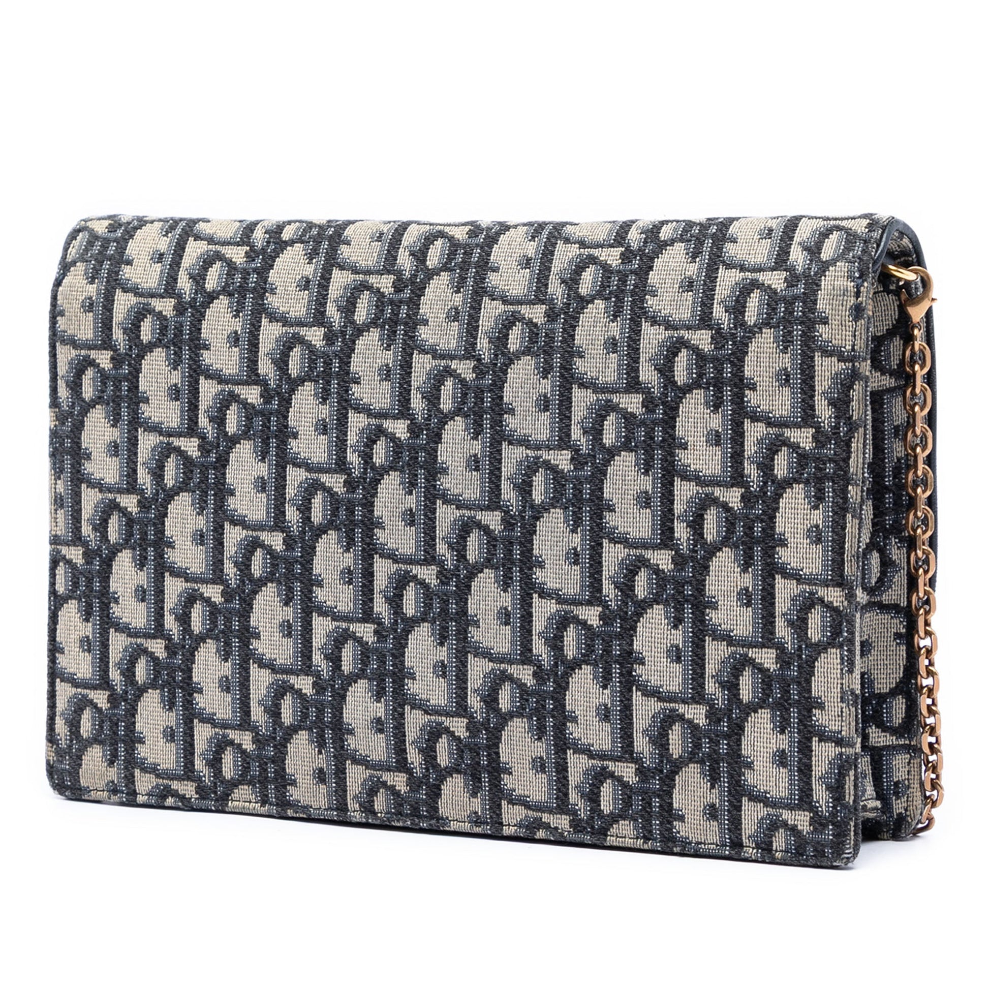 Dior Oblique Canvas Saddle Pouch Wallet on Chain