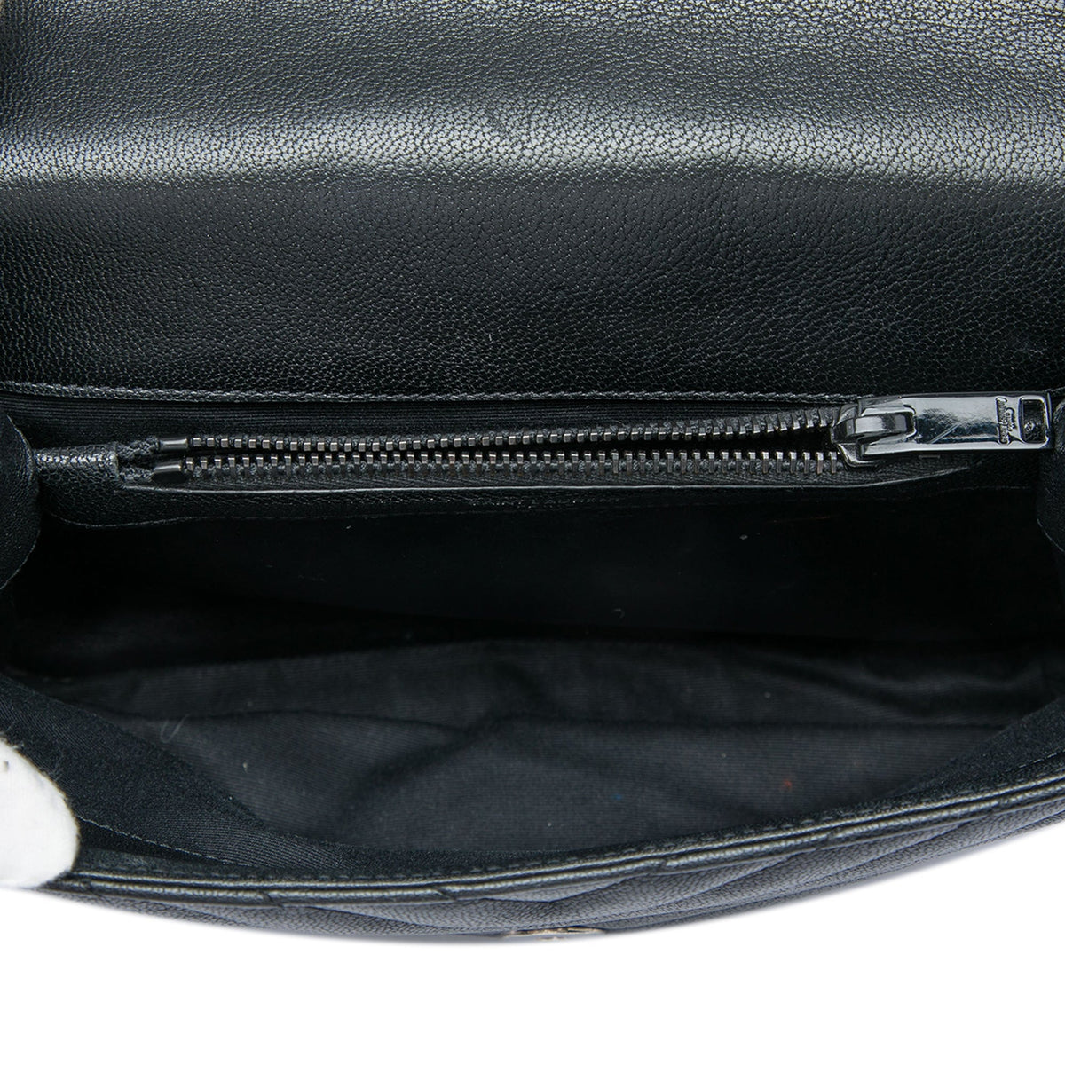 Saint Laurent Medium Chevron Sheepskin  Monogram Monochrome College Bag