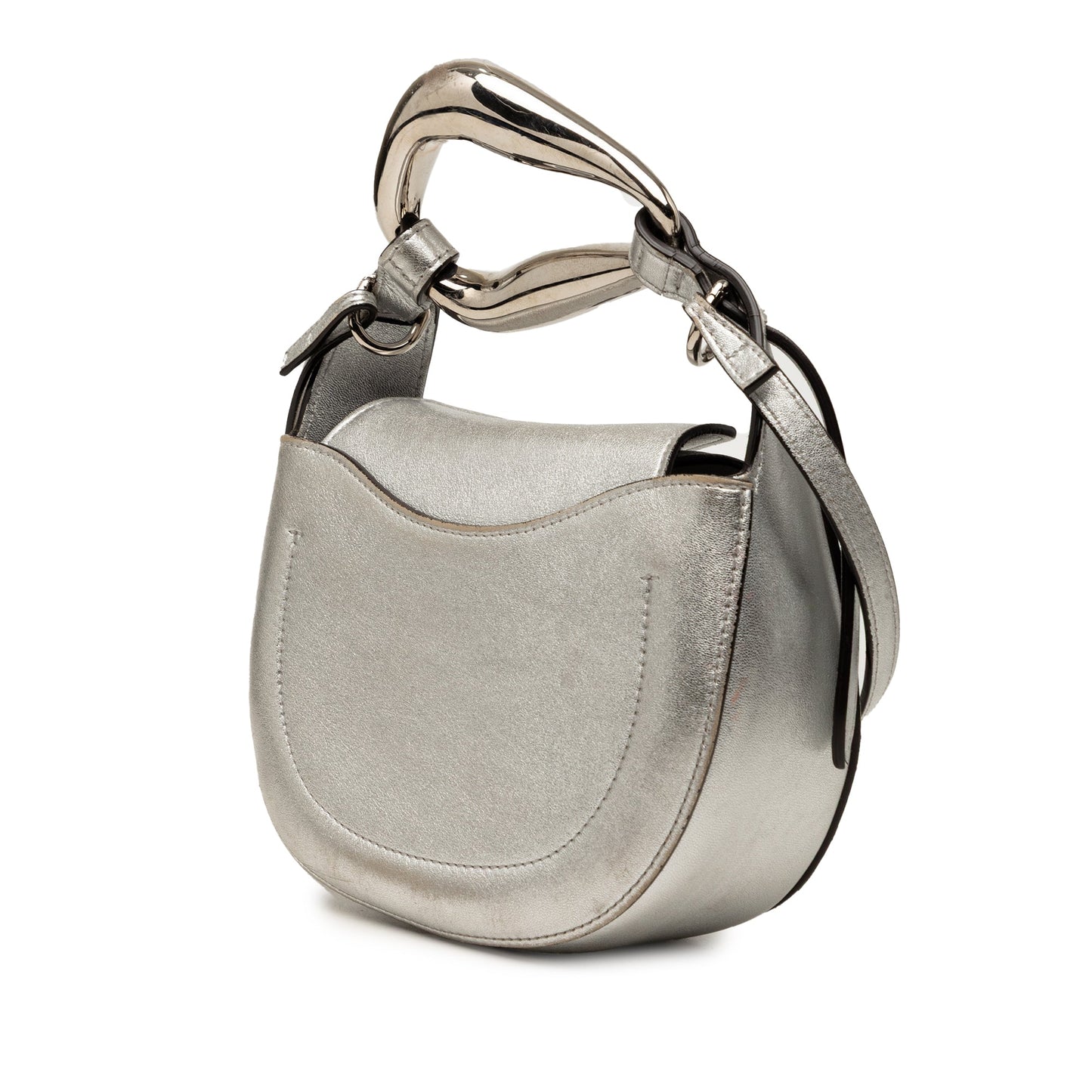 Chloé Small Metallic Leather Kiss Satchel