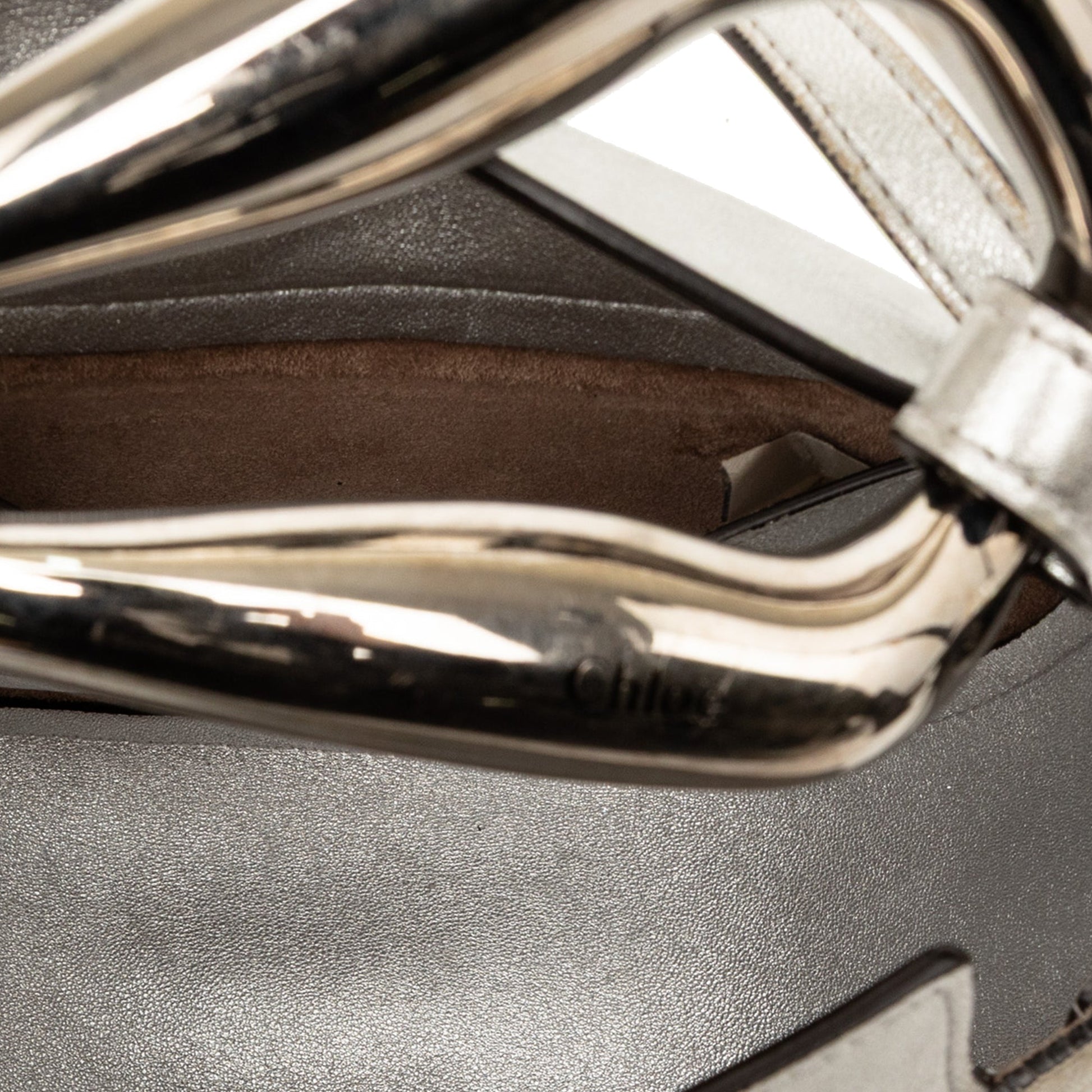 Chloé Small Metallic Leather Kiss Satchel