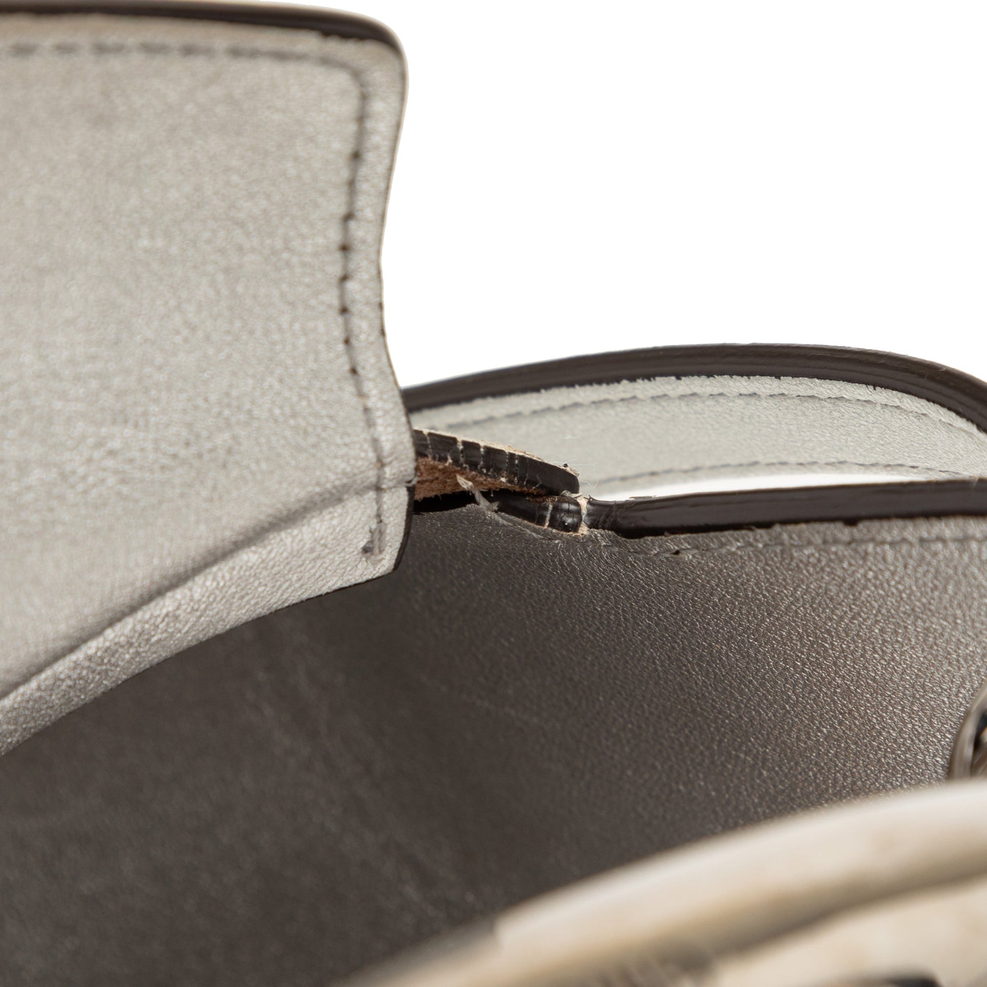 Chloé Small Metallic Leather Kiss Satchel