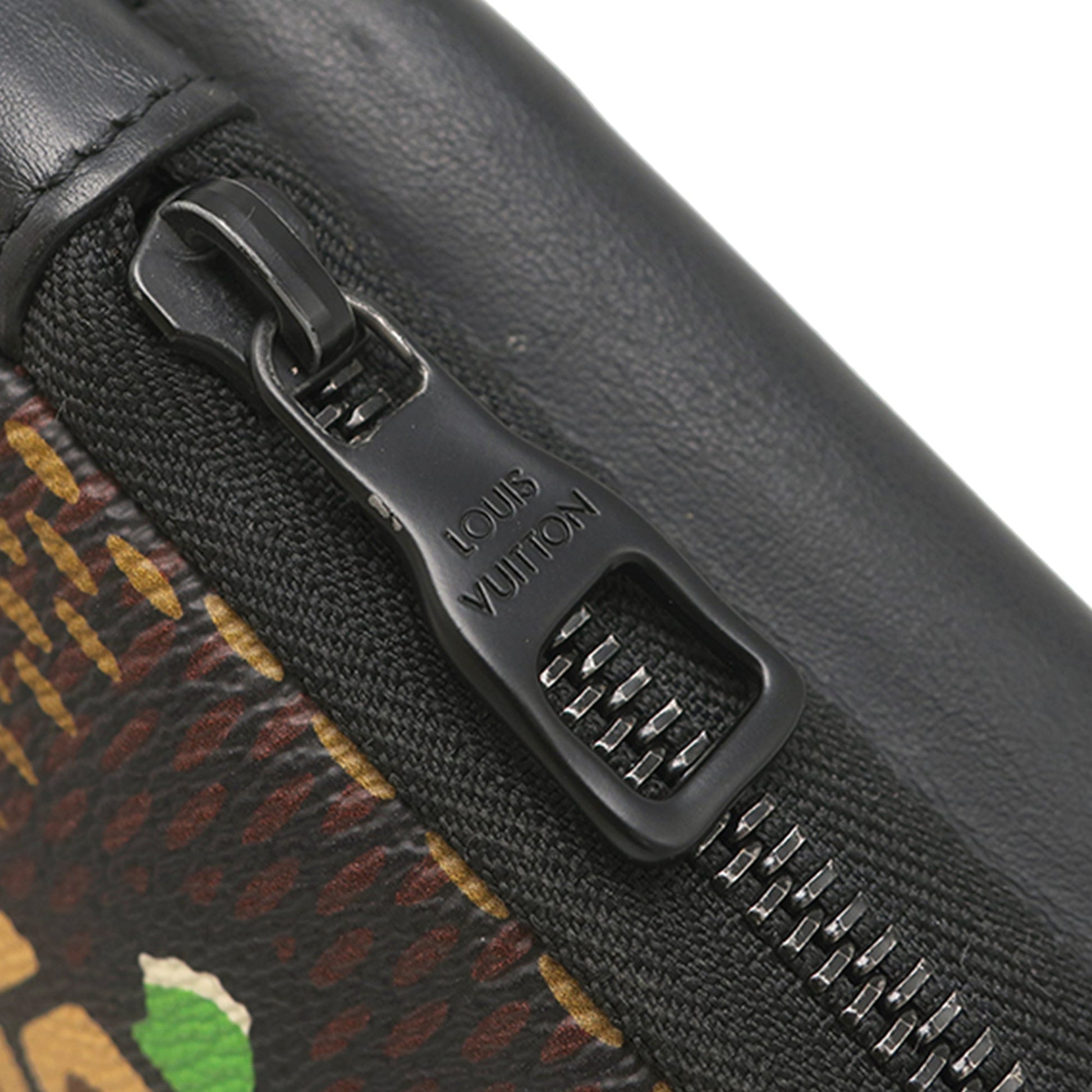 Louis Vuitton Nigo Giant Damier Ebene Tortoise Double Phone Pouch
