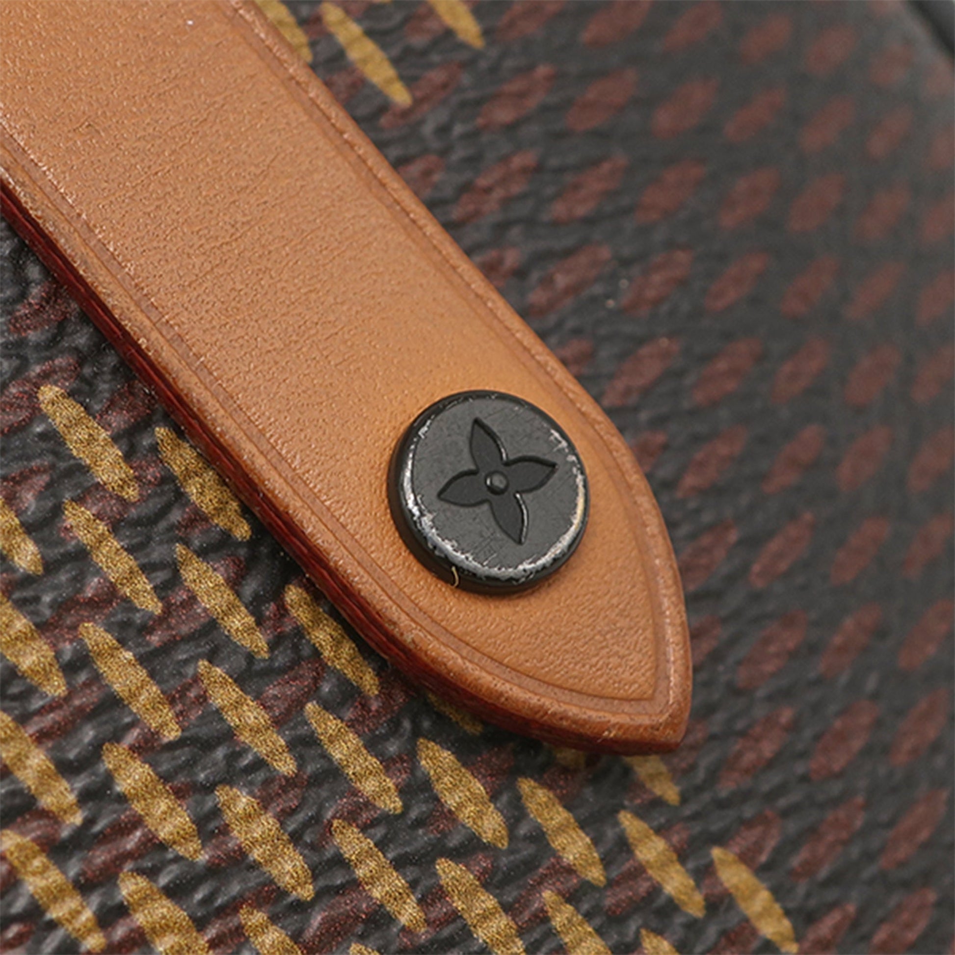 Louis Vuitton Nigo Giant Damier Ebene Tortoise Double Phone Pouch