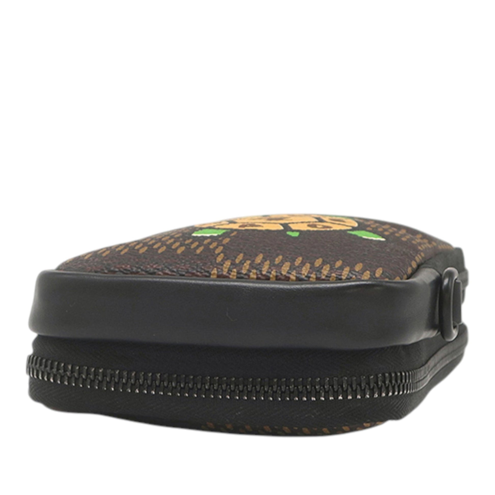 Louis Vuitton Nigo Giant Damier Ebene Tortoise Double Phone Pouch