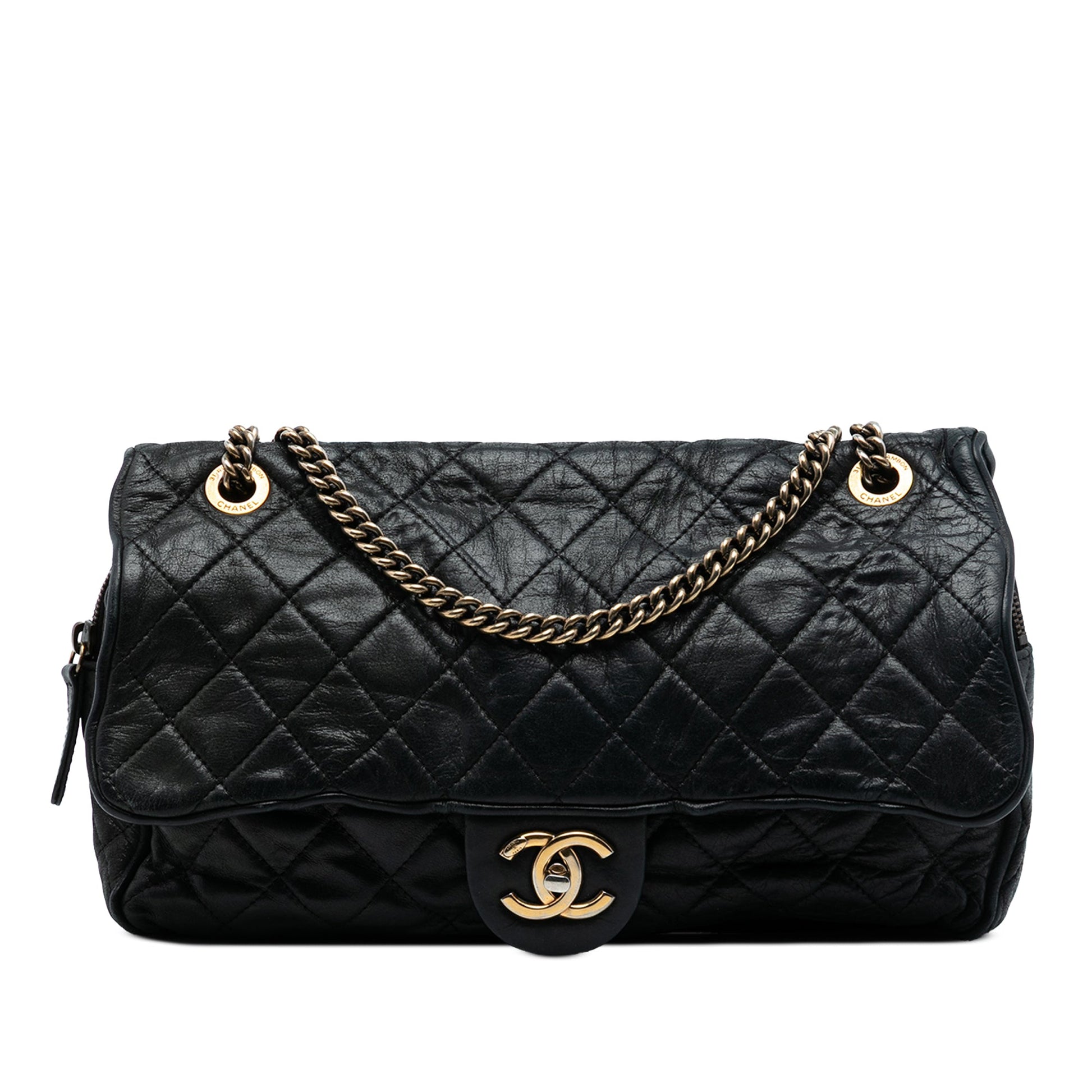 Chanel Large Quilted Iridescent Calfskin Shiva Flap