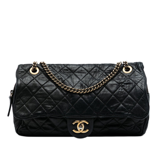 Chanel Large Quilted Iridescent Calfskin Shiva Flap