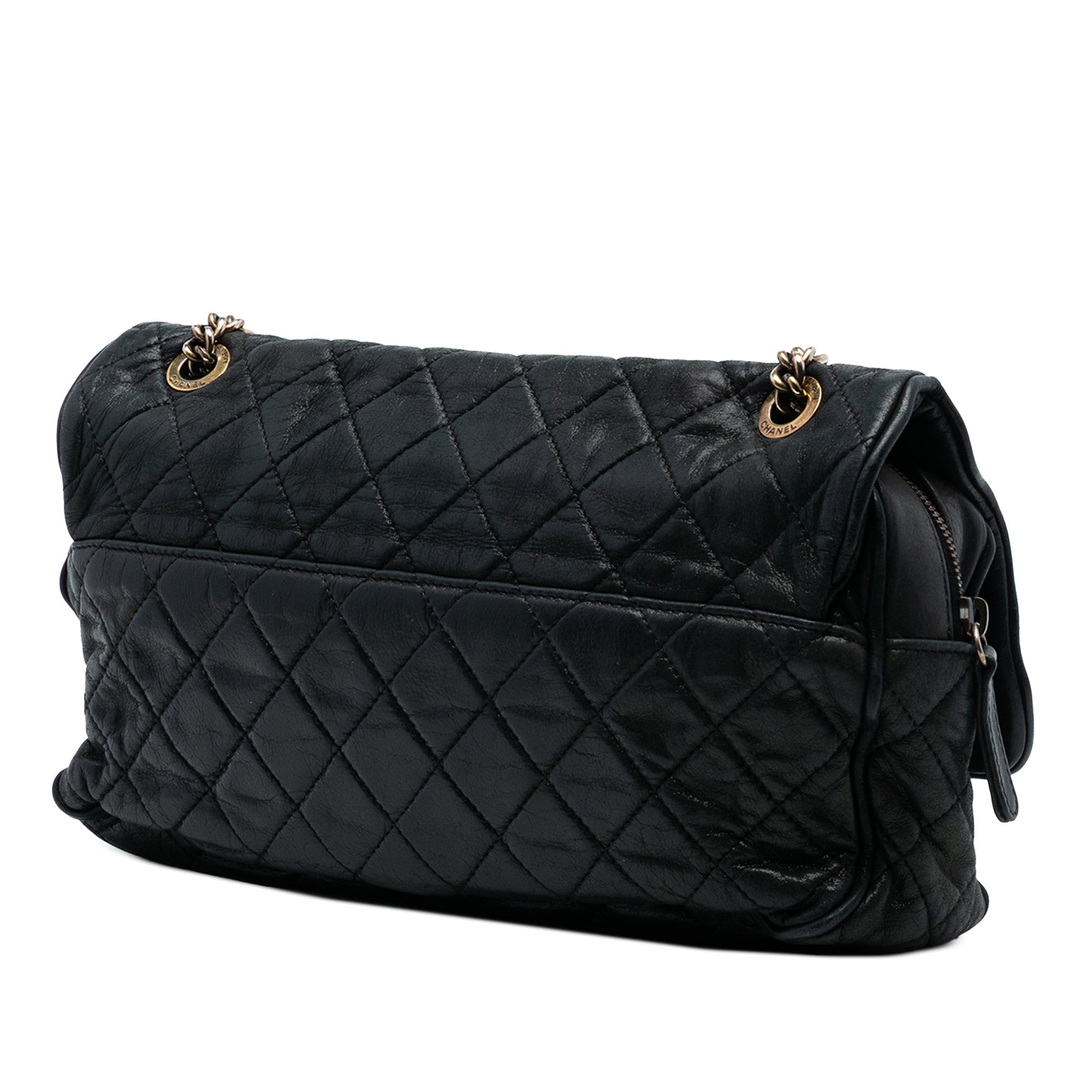 Chanel Large Quilted Iridescent Calfskin Shiva Flap