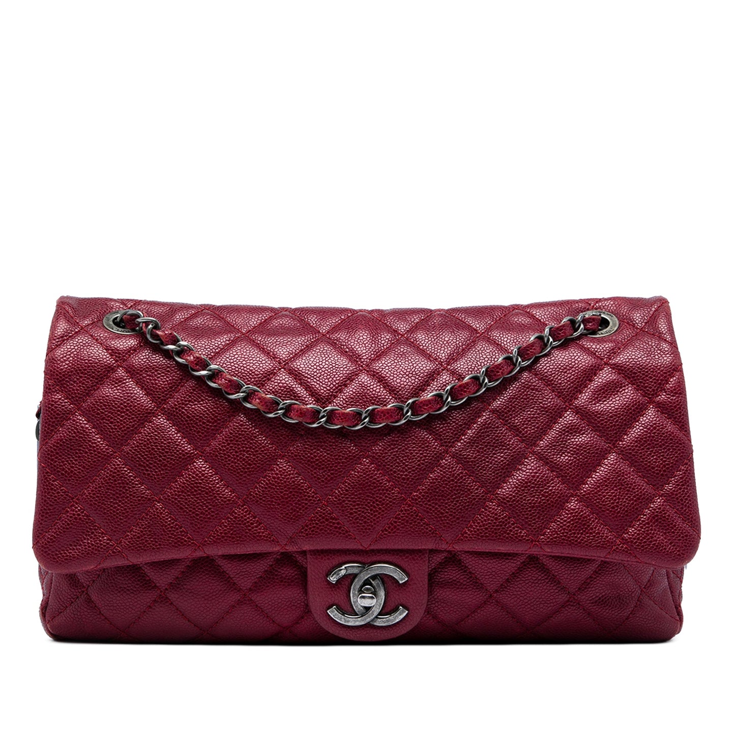 Chanel Jumbo Quilted Iridescent Caviar Easy Flap