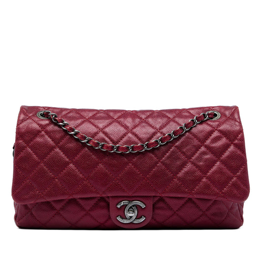 Chanel Jumbo Quilted Iridescent Caviar Easy Flap