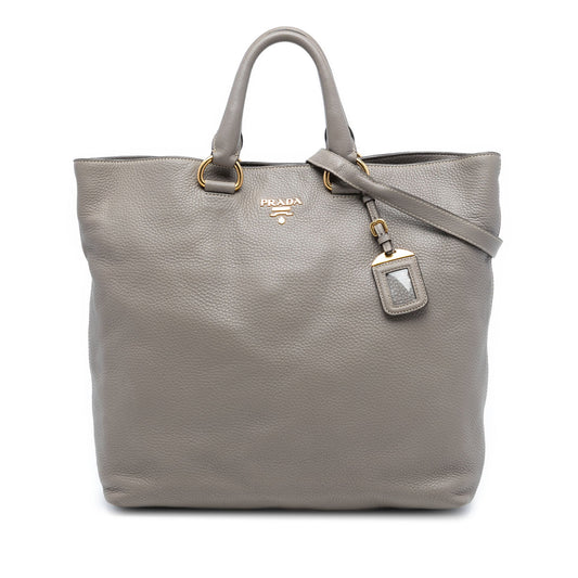 Prada Vitello Daino Open Convertible Tote