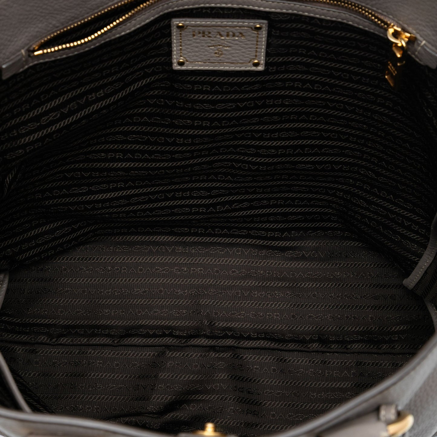 Prada Vitello Daino Open Convertible Tote