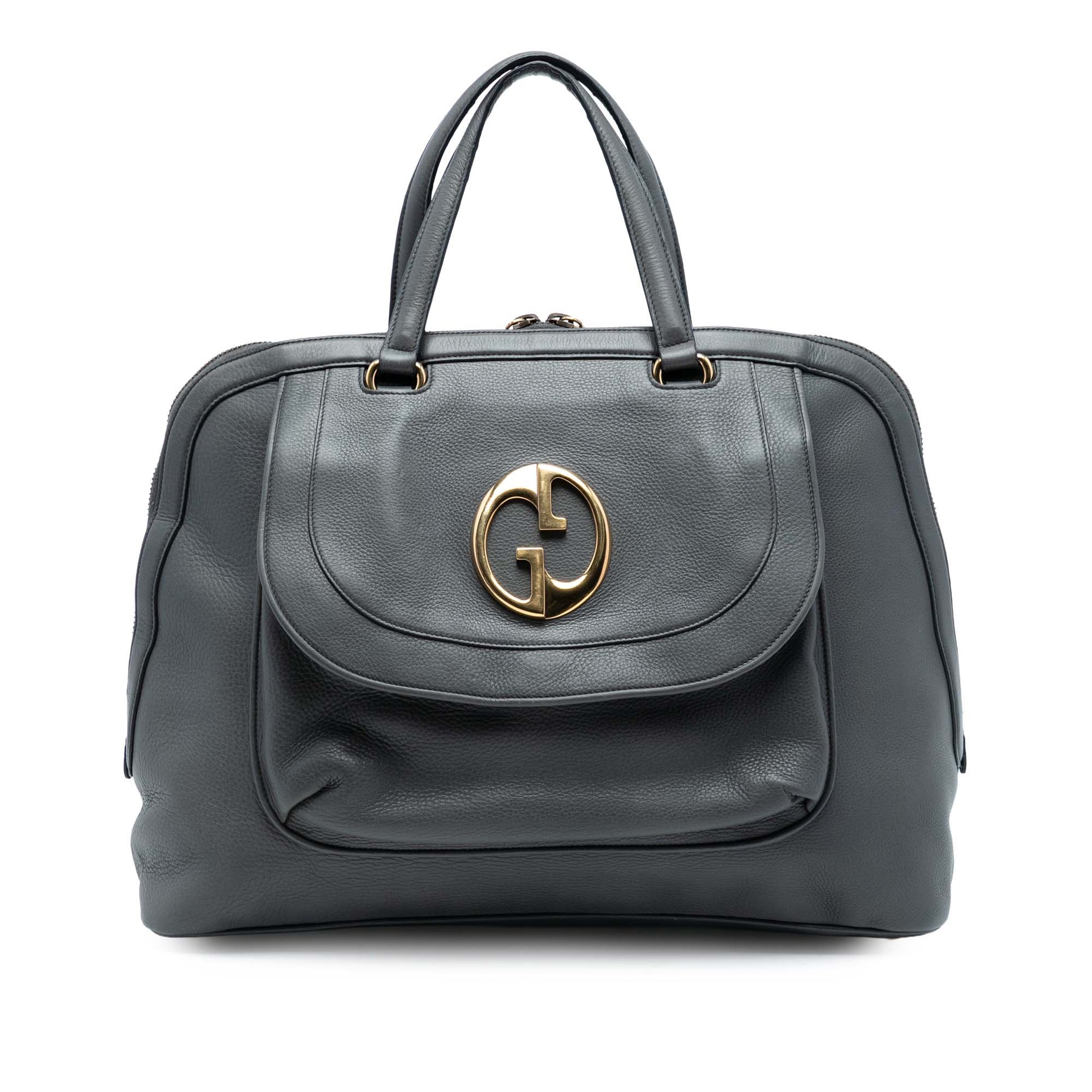Gucci Leather 1973 Top Handle Oversized Travel Bag