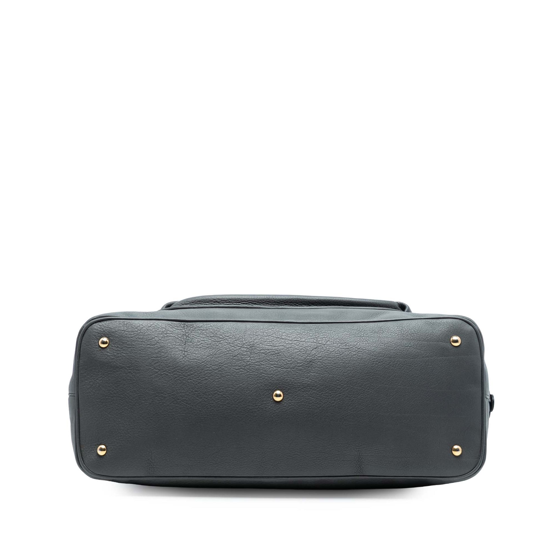Gucci Leather 1973 Top Handle Oversized Travel Bag