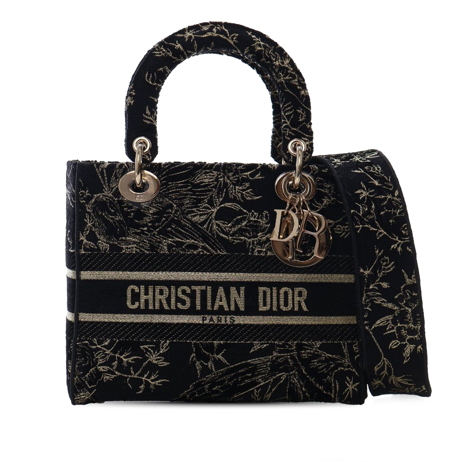 Dior Medium Embroidered Canvas Toile de Jouy Lady D Lite