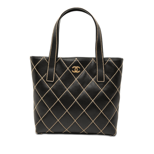 Small CC Quilted Calfskin Wild Stitch Tote