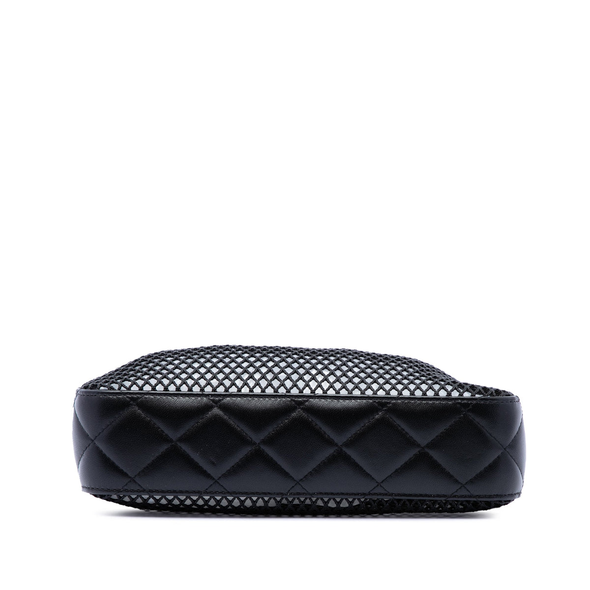 Chanel CC Mesh and Shiny Lambskin Clutch with Chain