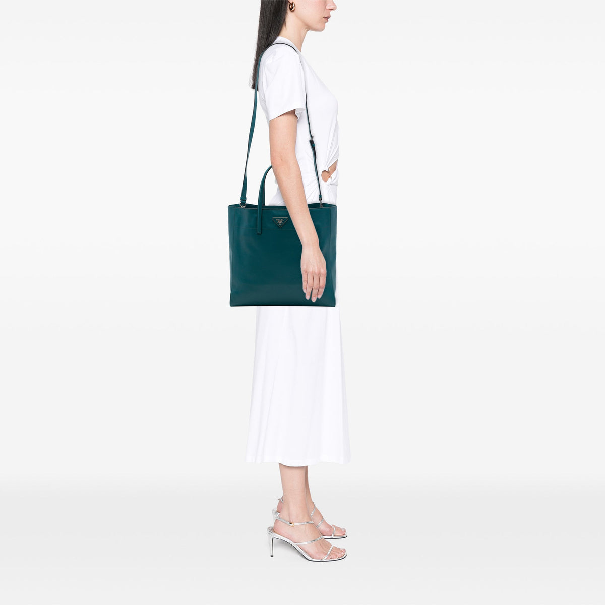 Prada Saffiano Soft Triple Pocket Tote
