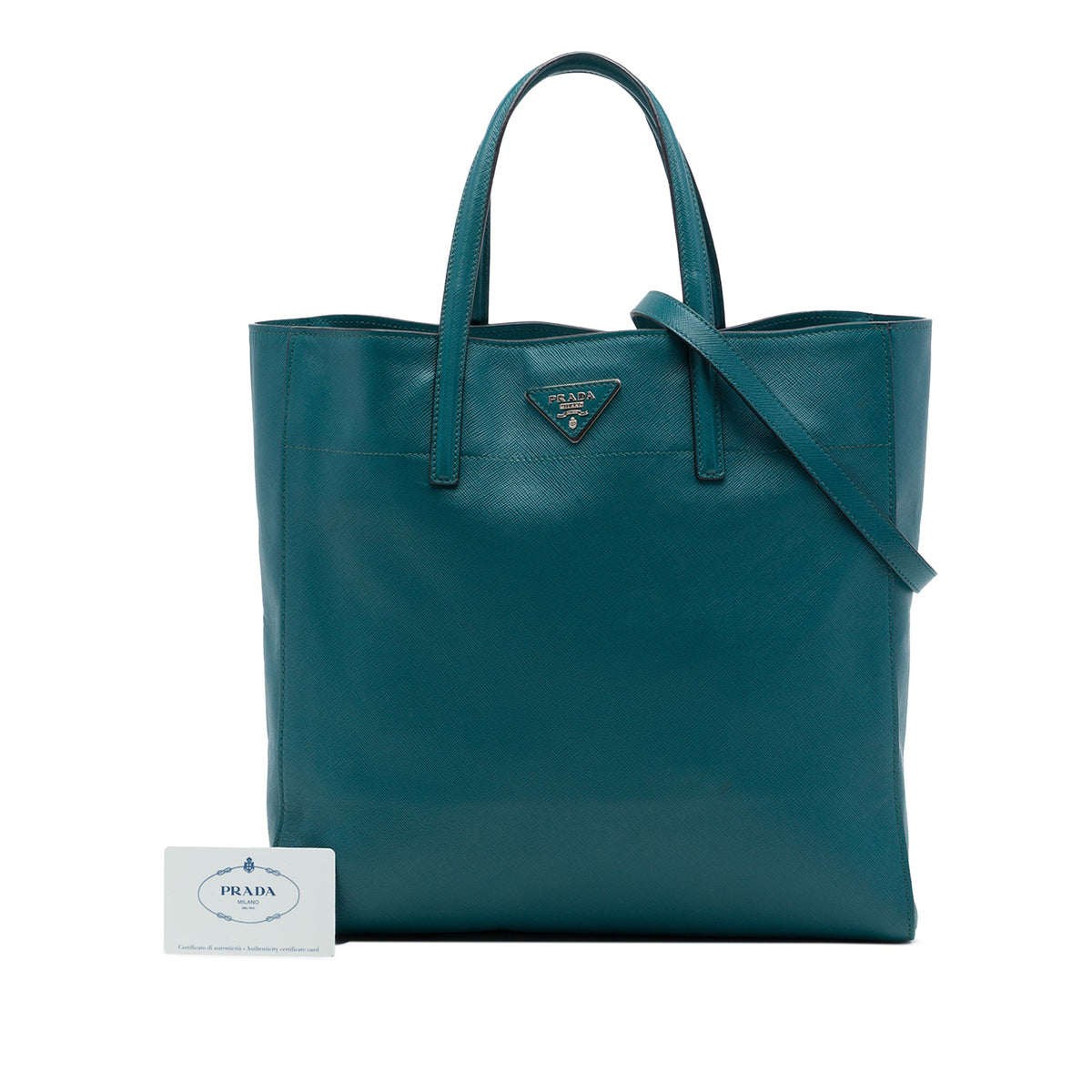 Prada Saffiano Soft Triple Pocket Tote