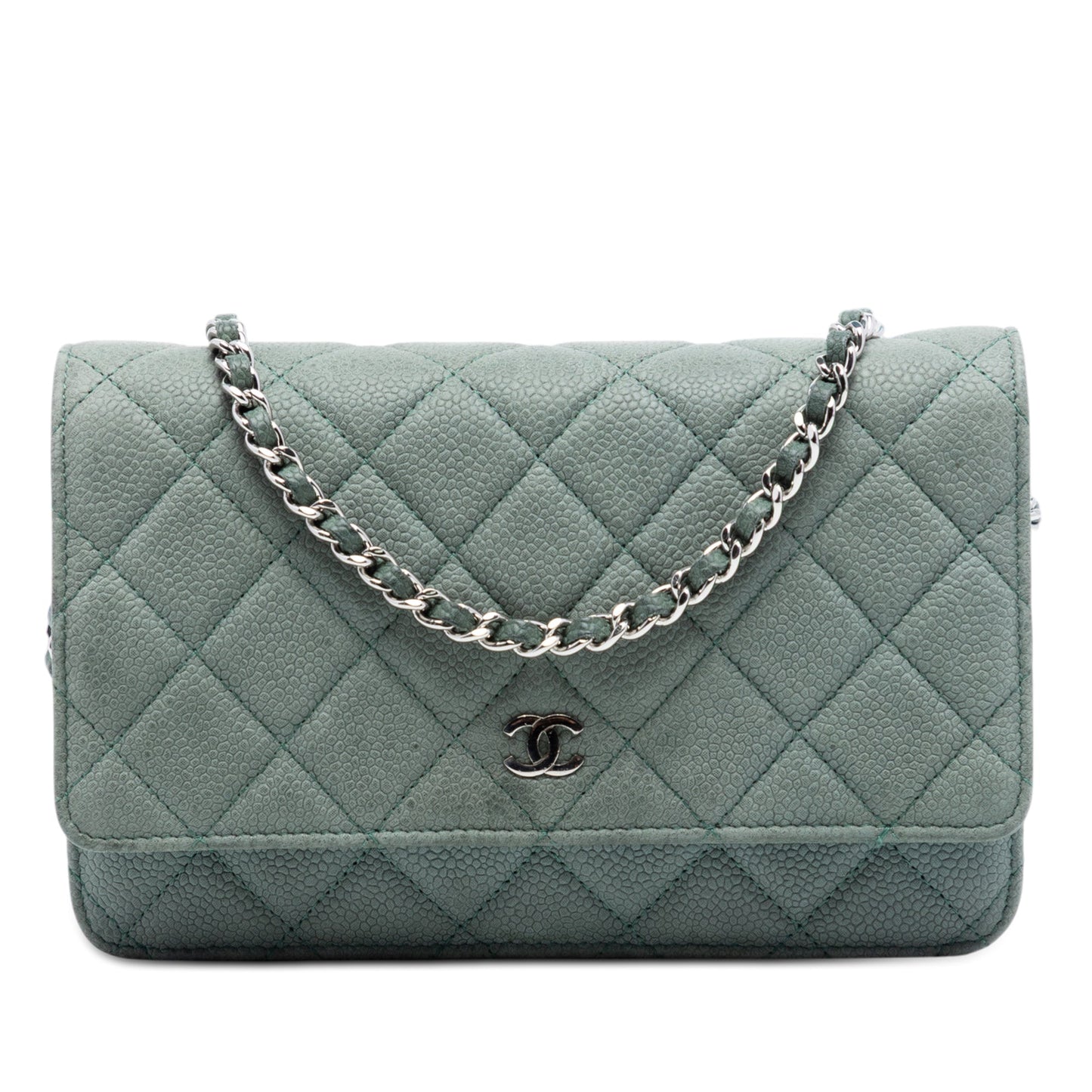 Chanel CC Quilted Caviar Wallet on Chain