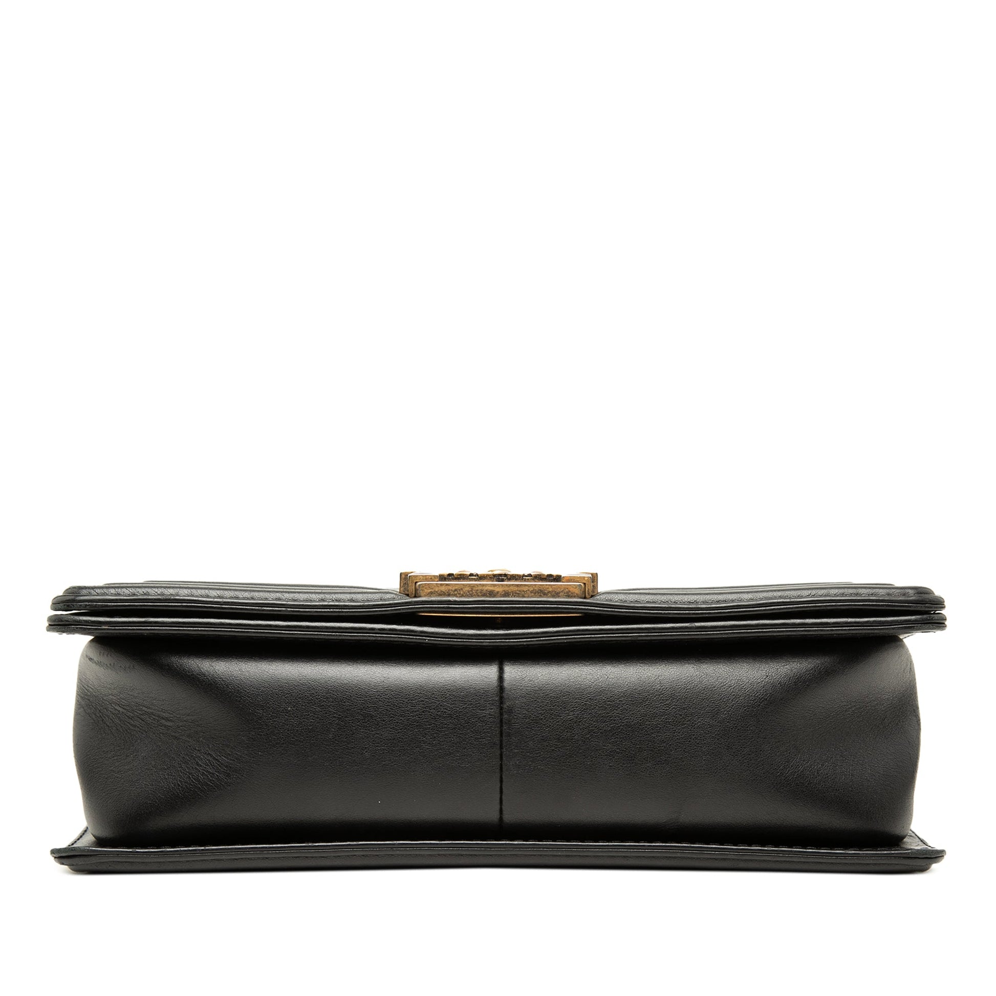 Chanel Old Medium Quilted Lambskin Gripoix Boy Flap