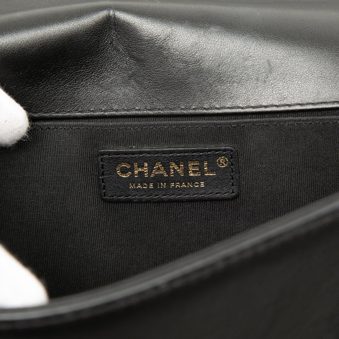 Chanel Old Medium Quilted Lambskin Gripoix Boy Flap
