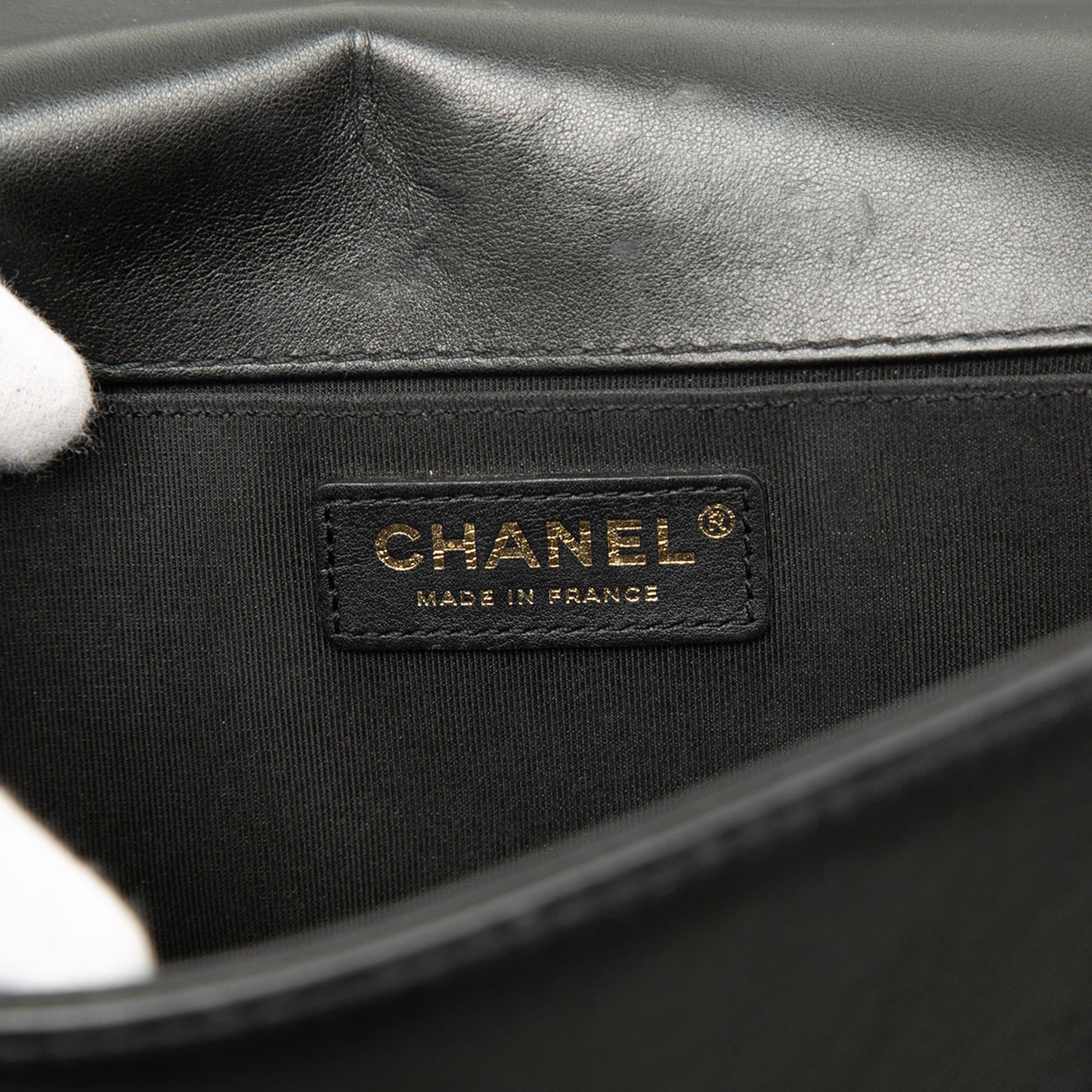 Chanel Old Medium Quilted Lambskin Gripoix Boy Flap