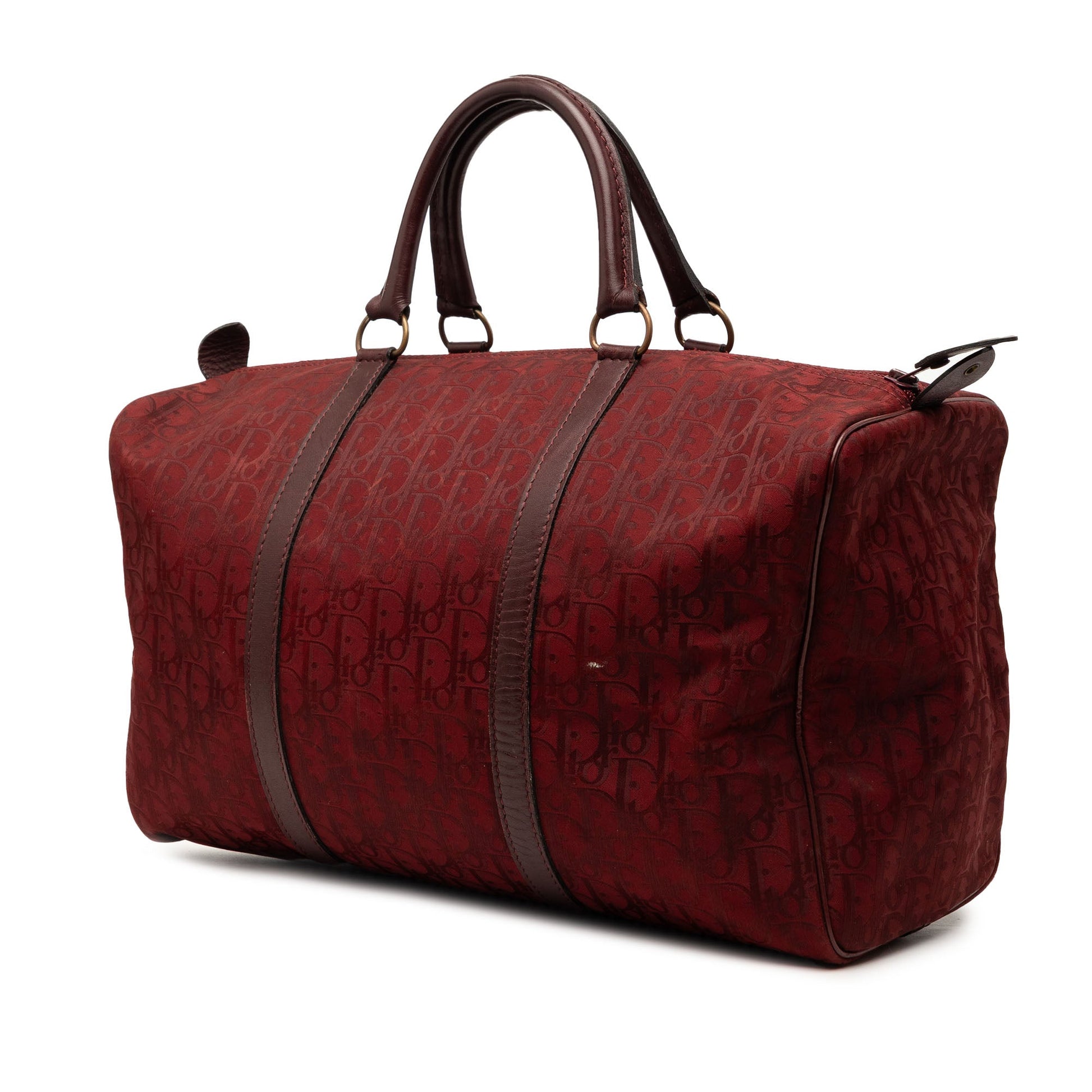 Oblique Nylon Boston Bag