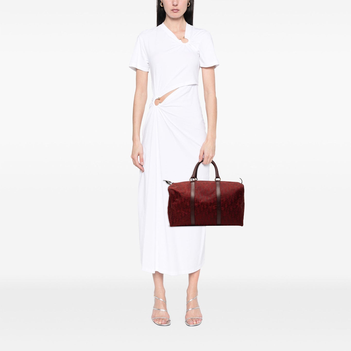 Oblique Nylon Boston Bag