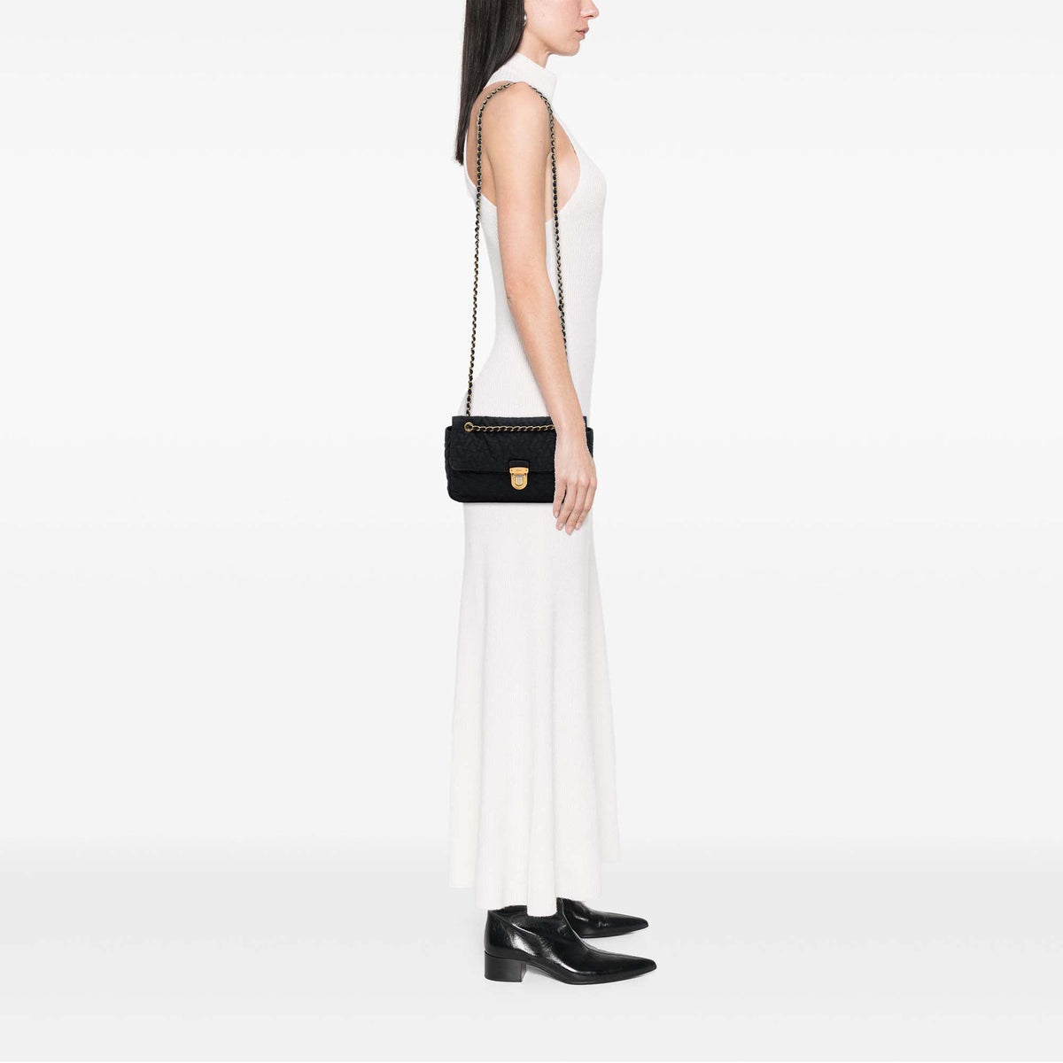 Prada Impuntu Tessuto Chain Flap Shoulder Bag