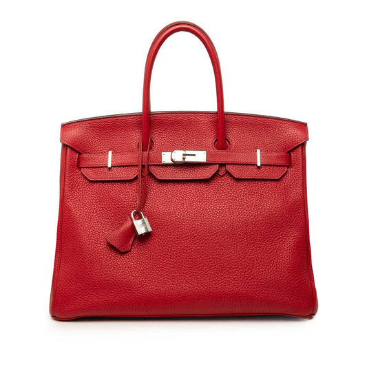Hermès Clemence Birkin Retourne 35 — Red